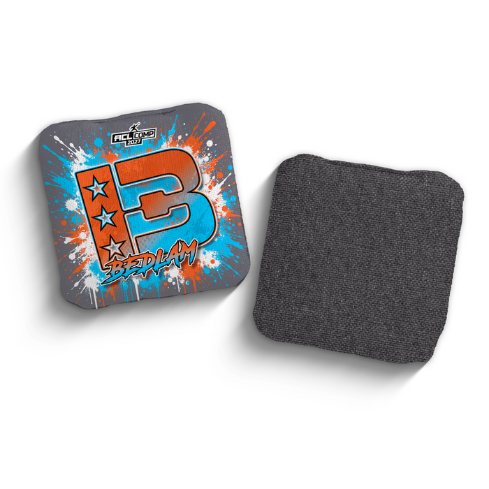 2027 Brotherhood Cornhole Bedlam Splatter Edition ACL Comp Stamped Cornhole Bags
