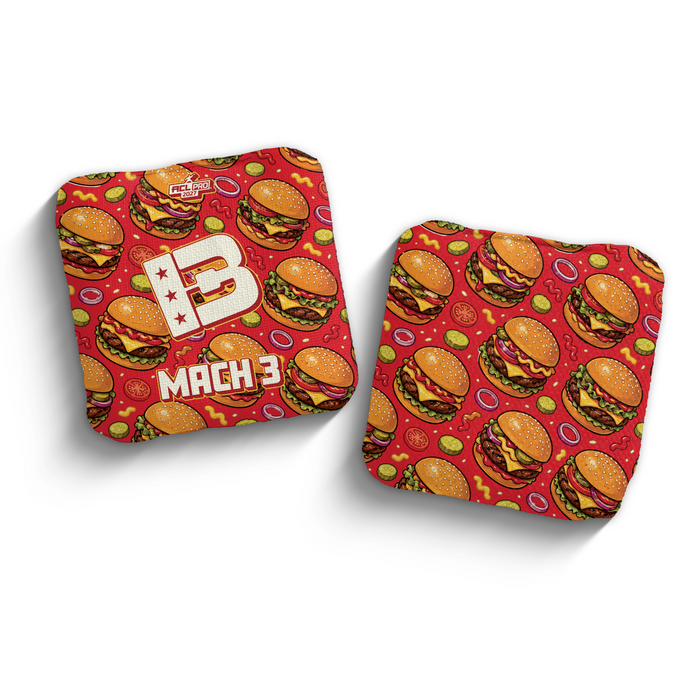 2027 Brotherhood Cornhole Mach 3 "The Burger" Edition ACL Pro Stamped Cornhole Bags - Brotherhood Cornhole