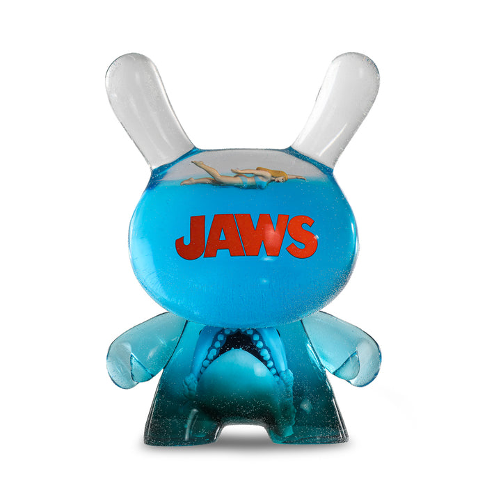 Jaws 50th Anniversary resin Dunny art figure, 8-inch collectible toy with detailed shark design and iconic features.