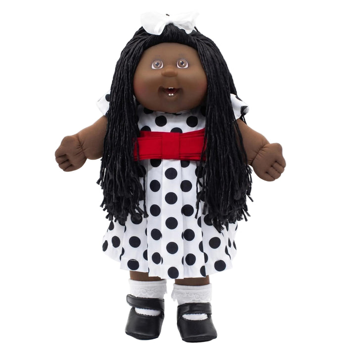 A2 OAA46-23-20 Black & White Polka Dot Dress w/Red Bow