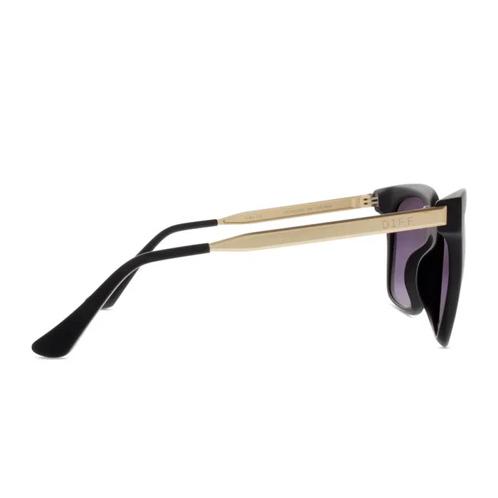 Bella Matte Black Pink Mirror Polarized