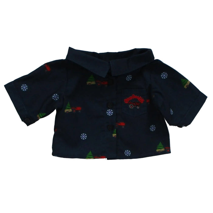 BLC C Shirt Blue Xmas Tractor w/Tree Fits 20"