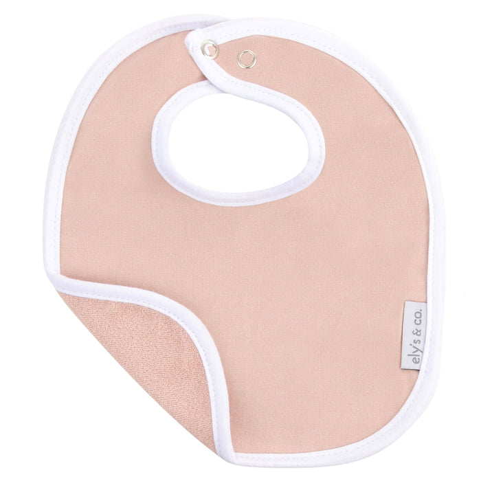 blush terry jersey bib