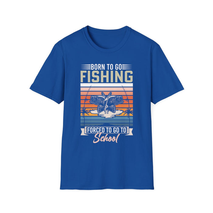 Born To Go Fishing, Forced To Go To School T-Shirt - funny t-shirt by Cheeky Business