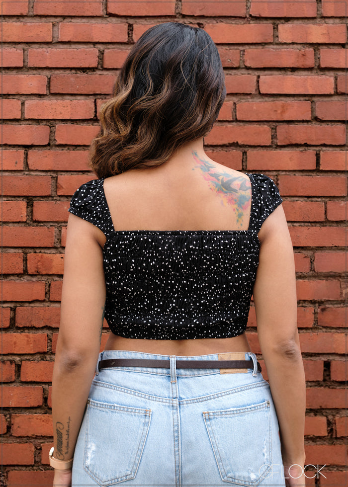 Cap Sleeve Crop Top - 101125