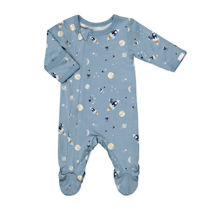 Coccoli Zipper Footie in Astronaut