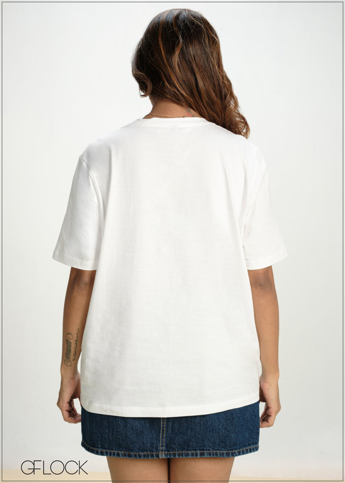 Cutwork Embroidered Tee - 130826