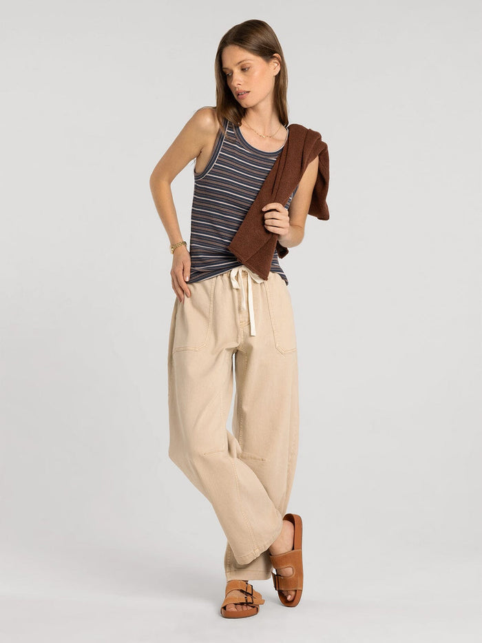 Edlin Tank - Navy Multi Stripe