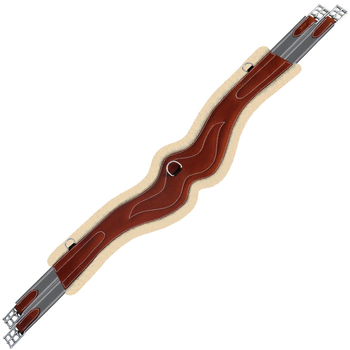 ExionPro 'AdaptLine' Wave Over Lay Girth - Grey Elastic with White Lines
