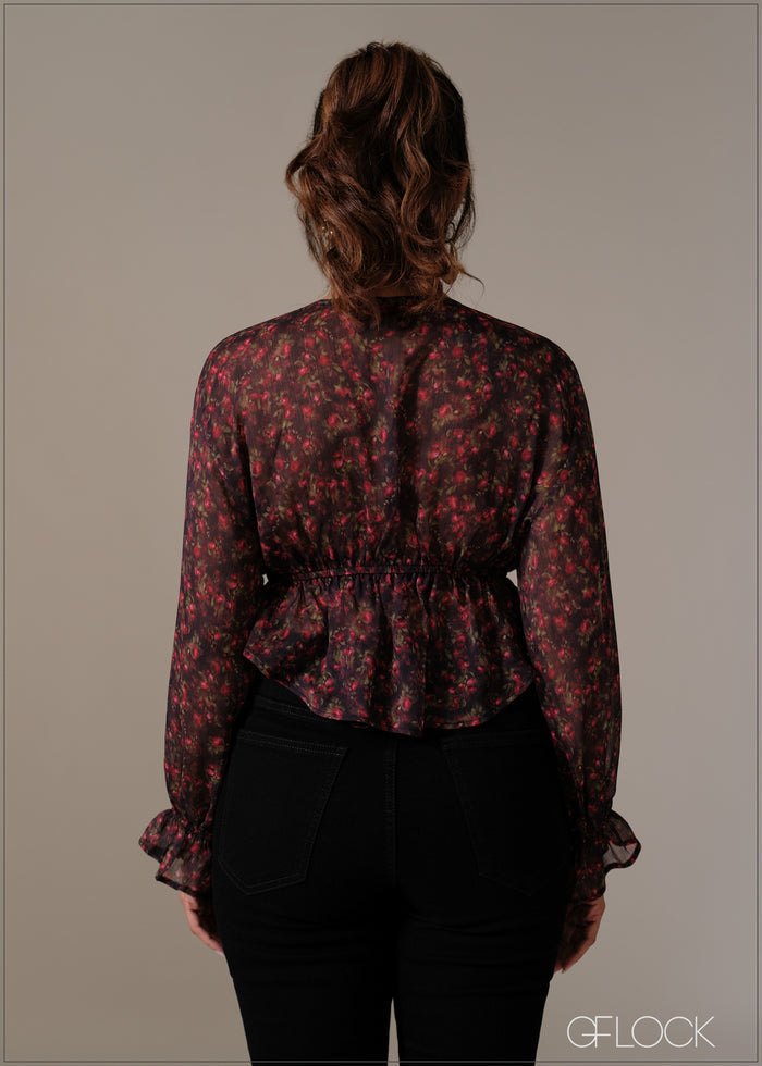 Frill Detailed Crop Top - 111225