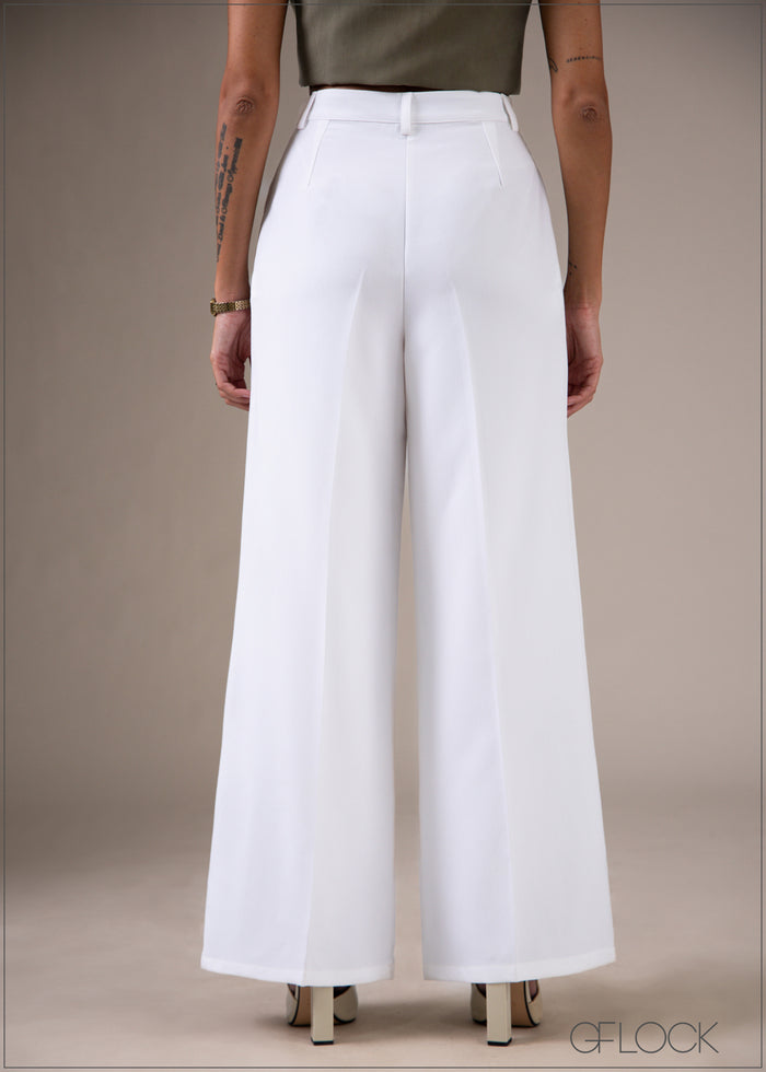 High Waist Pleated Pant - 060326