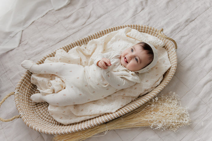 Jersey Cotton Floral Grid Collection - Paci Lovey
