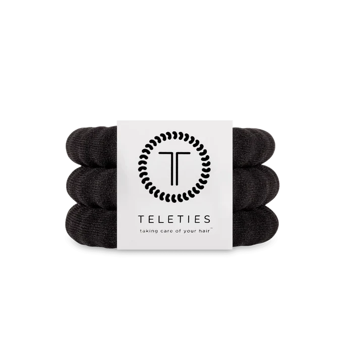 Jet Black Large Nylon Hair Ties