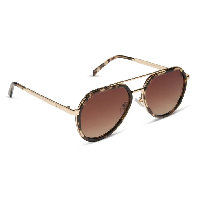 Joey Espresso Tortoise Gold Metal Brown