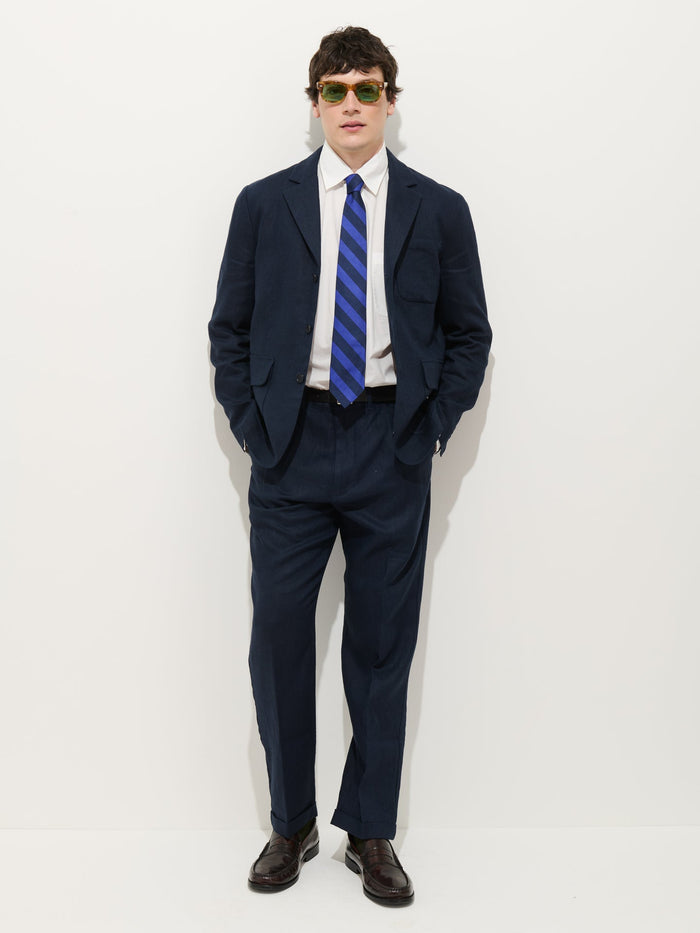Mercer Jacket in Linen - Navy