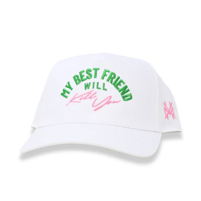 My Best Friend Will Kill You Funny Trendy Trucker Hat