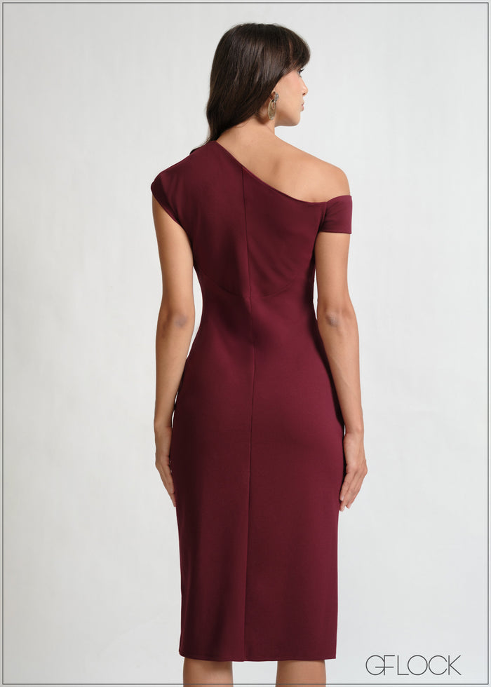 One Shoulder Midi Dress - 270426