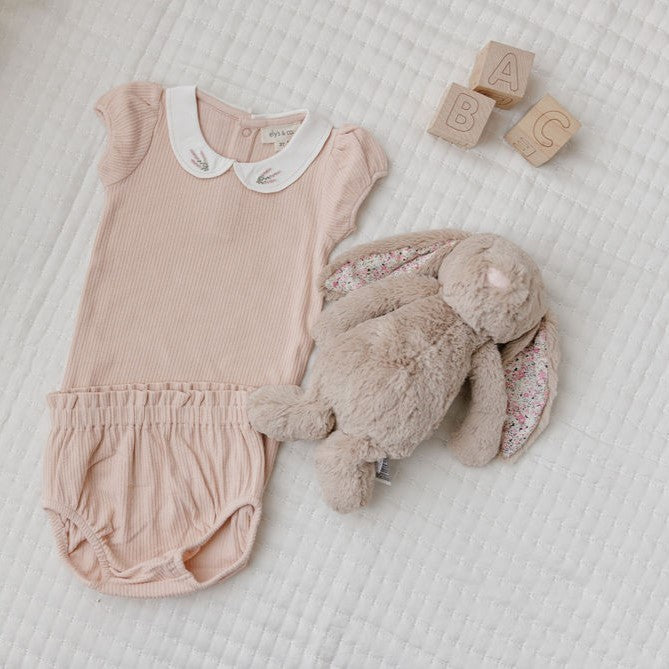 Organic Cotton Embroidered Collar Collection - Two Piece Set