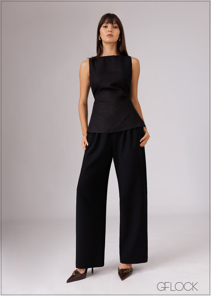 Pleated Barrel Pant - 080526