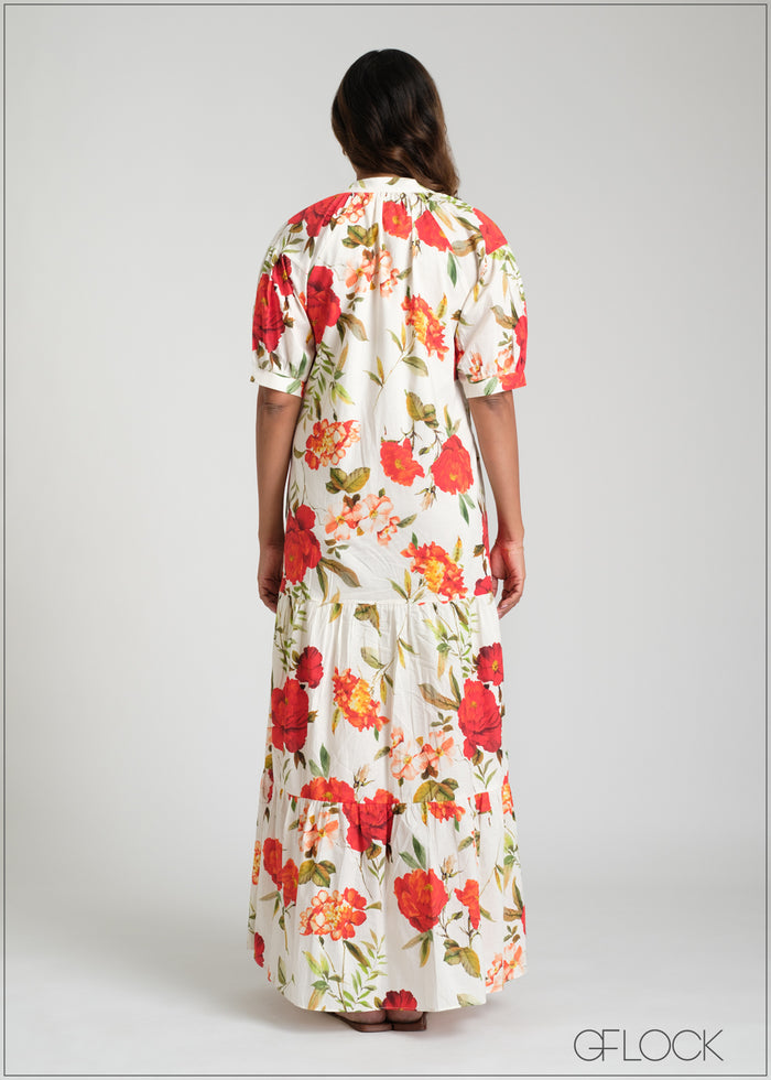 Printed Maxi Dress - 100425I