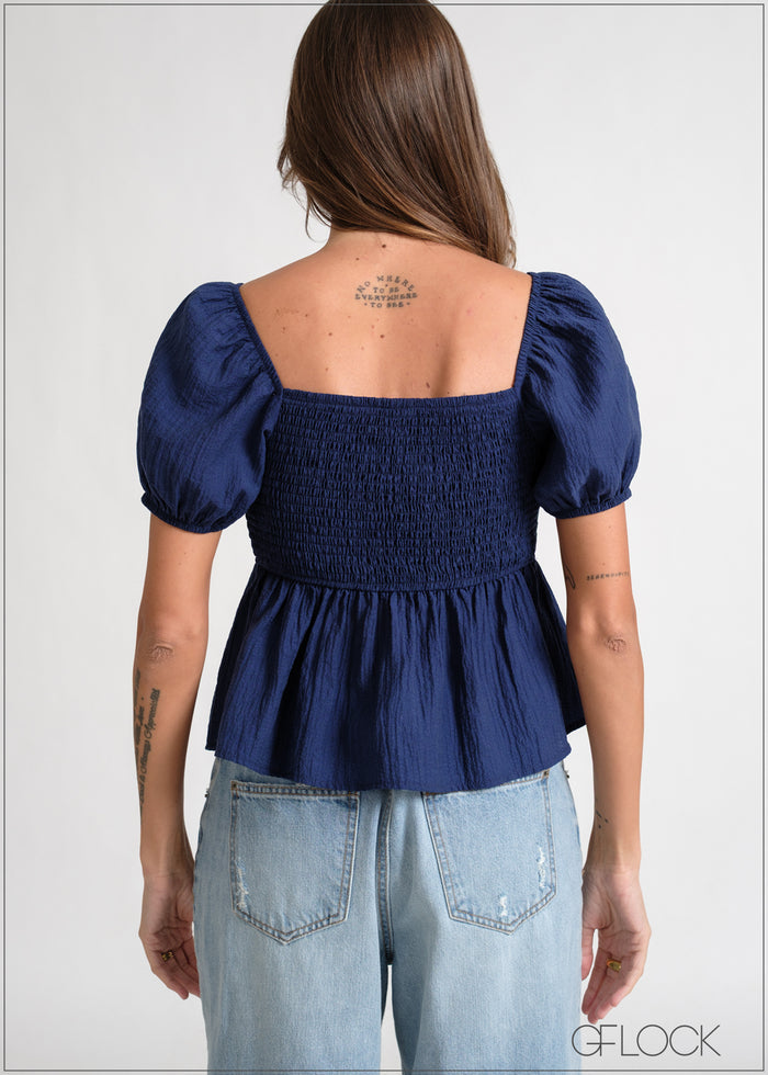 Puff Sleeve Top - 170826