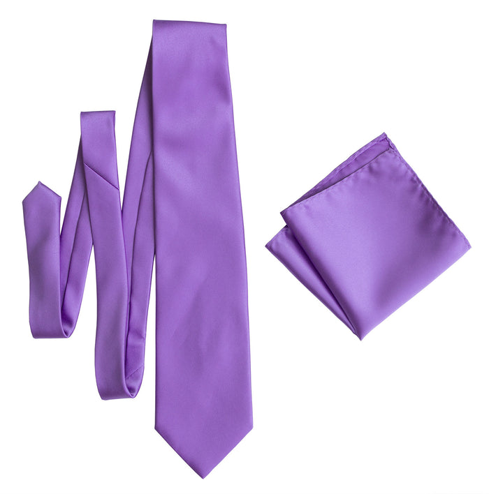 Purple Solid Color Pocket Square. Satin Finish, No Print for weddings, by Cyberoptix