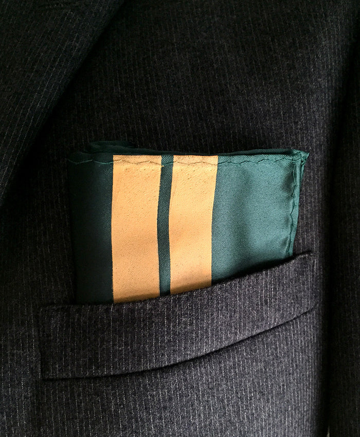 pale sun yellow on emerald green square