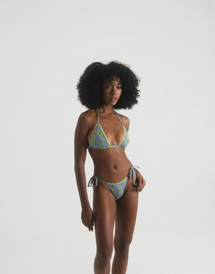 Rozalia Triangle Bottoms - Blue Marigold
