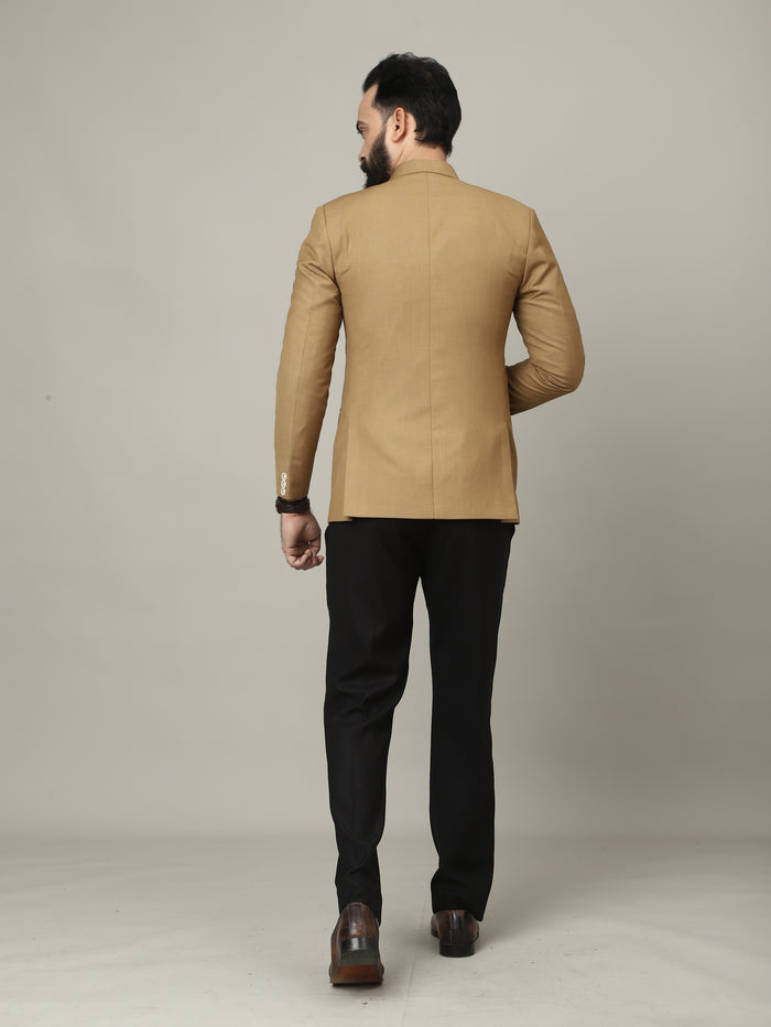 Sandstone Camel Royal Bandhgala with Signature Pocket Detailing