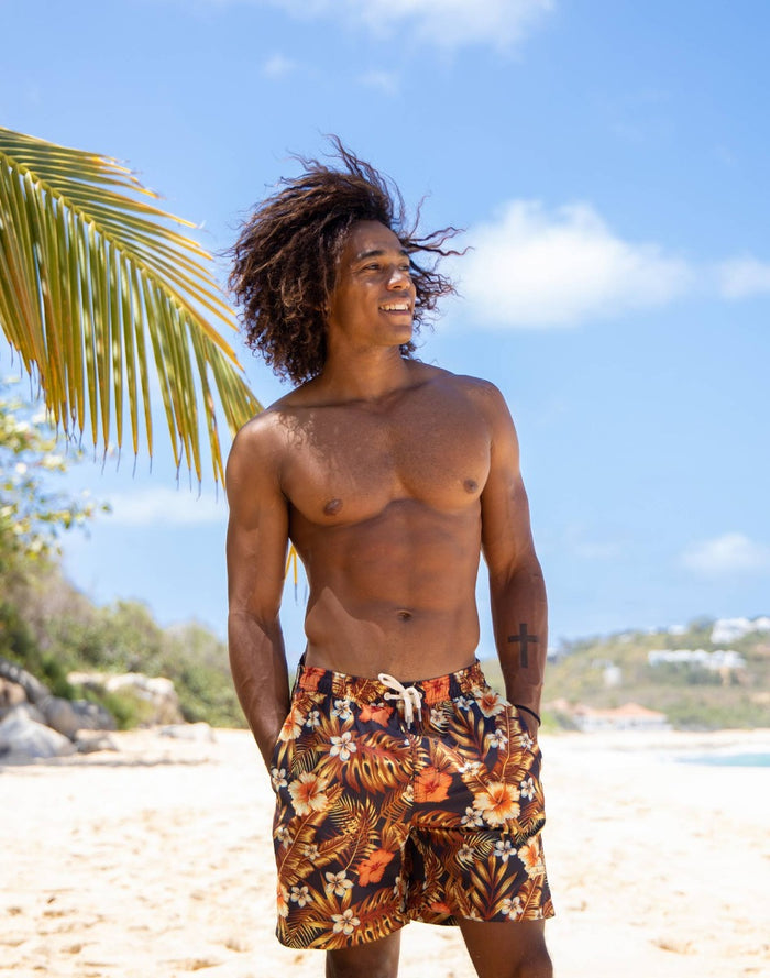 short de bain homme pako palm PULLIN en polyester