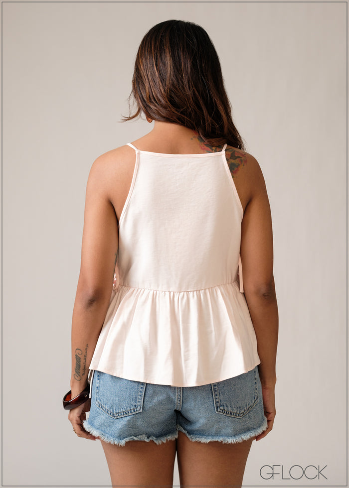 Side Tie Sleeveless Top - 150626