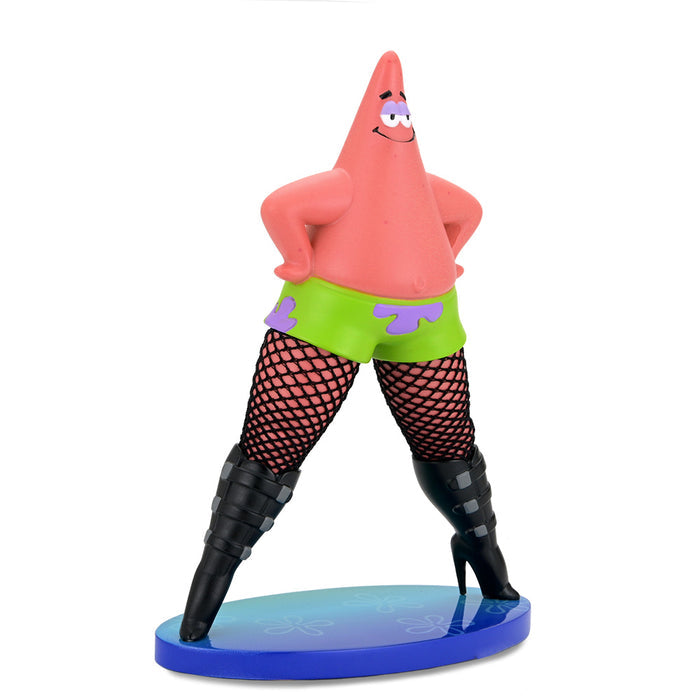 SpongeBob SquarePants Patrick Star resin art figure in fishnets, 6-inch collectible from the Goofy Goober Rock series.