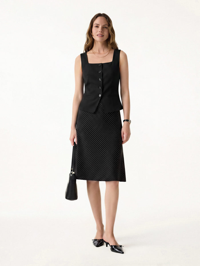 Black/White Polka Dot / XS