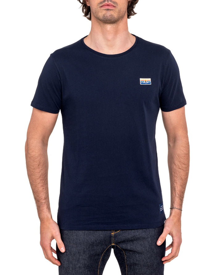 t-shirt homme patchrisingnavy PULLIN en coton