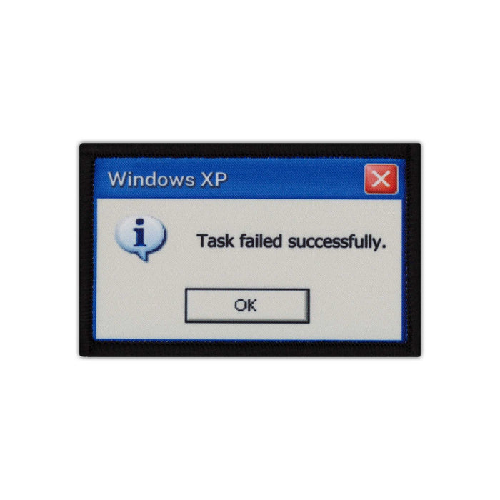 "Task Failed Successfully" Windows Velcro Patch - Brotherhood Cornhole