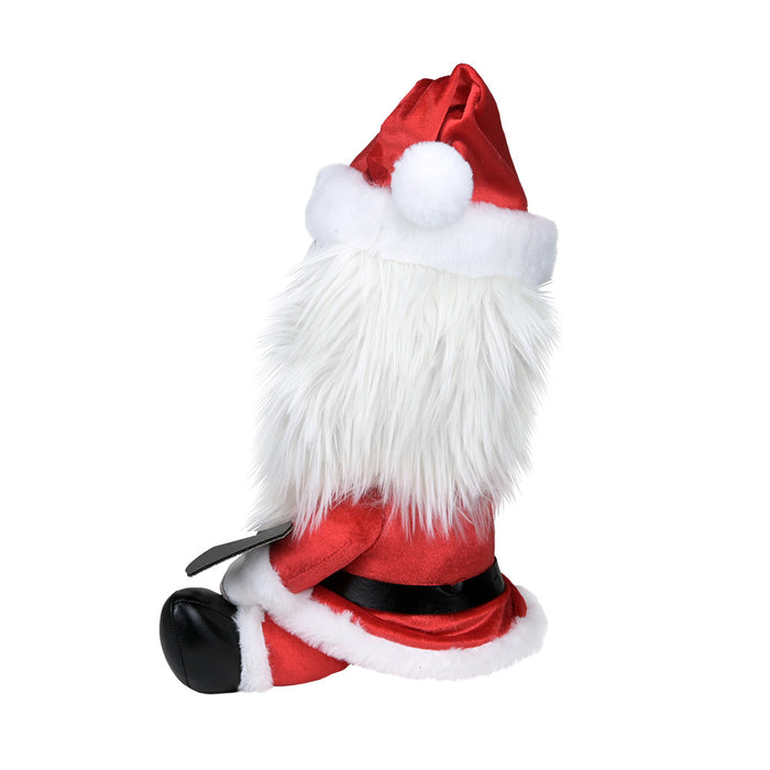 Large plush of Art the Clown dressed as Santa Claus from Terrifier 3, featuring detailed festive costume and expressive design.
