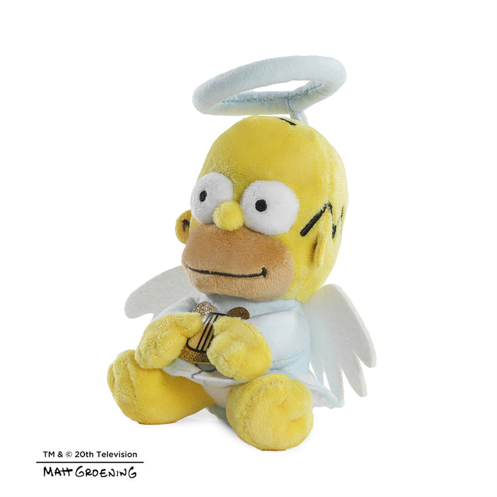 Angel Homer Simpson shoulder plush from The Simpsons, soft Phunny plush toy featuring Homer as an angel character.