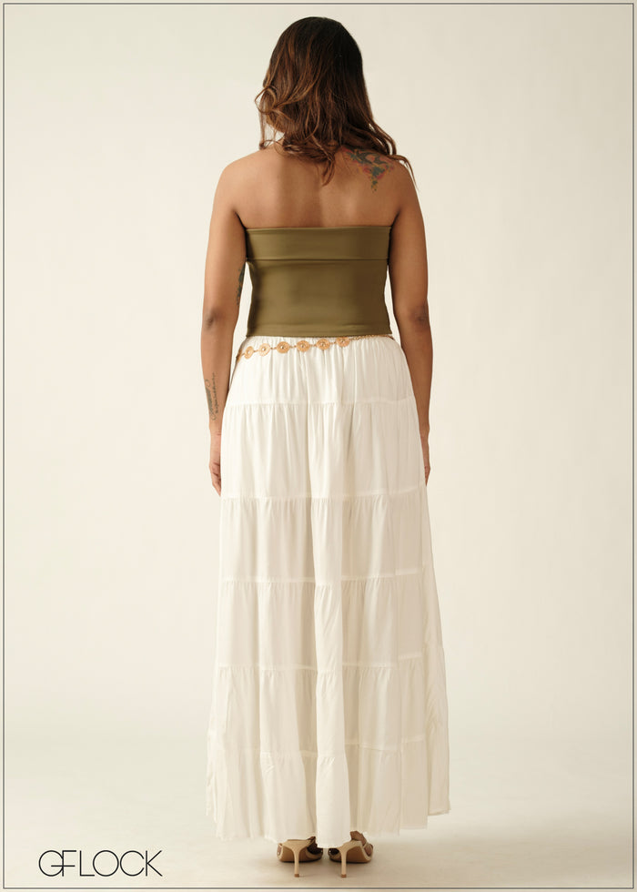 Tiered Maxi Skirt - 281225