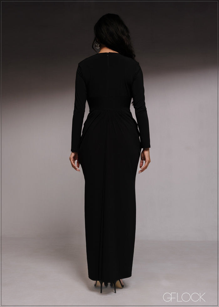 V-Neck Maxi Dress - 220526