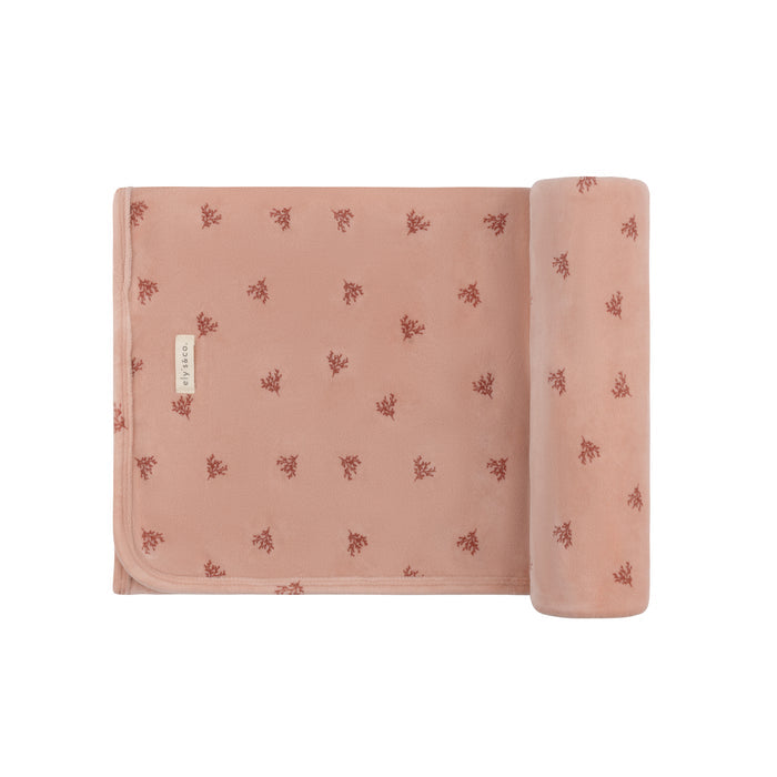 Velour Leaf Pattern Collection - Blanket