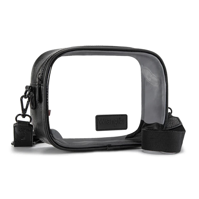 Wrangler Clear Crossbody Bag/Stadium Bag - Black