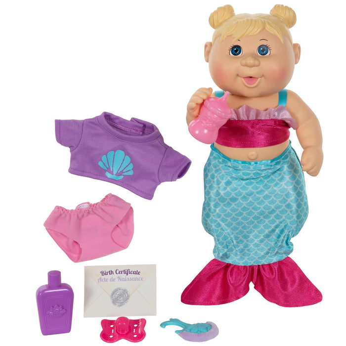 11" Deluxe Newborn Mermaid Splash 'n Reveal LGT BLU BLO AMZ