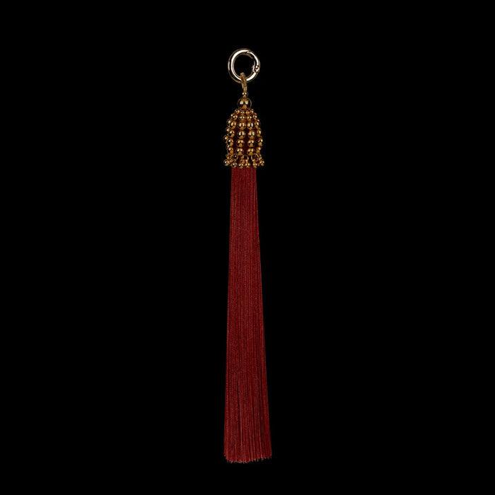 11" Gold Cap Polyester Tassel - 5 color variations