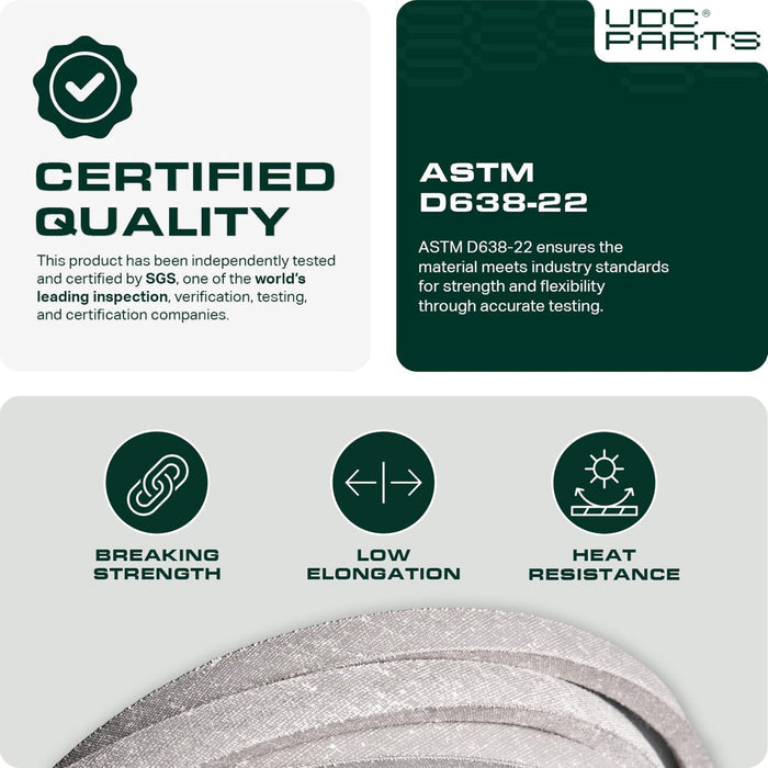 174368, 532174368 Mower Deck Belt Replacement for Craftsman, Husqvarna & More | 48-in Deck | Aramid Cord