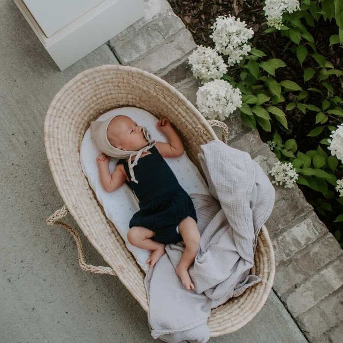 2 Pack Cotton Muslin Swaddle Blanket - Forest Grey Leaf