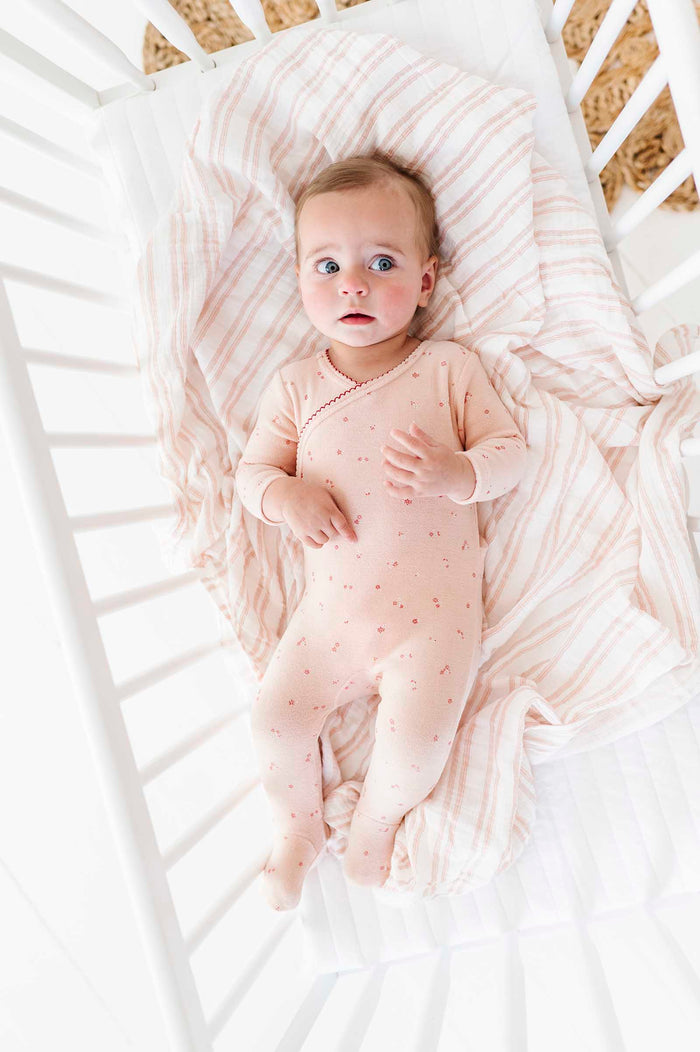 2 Pack Cotton Muslin Swaddle Blanket - Pink Butterfly