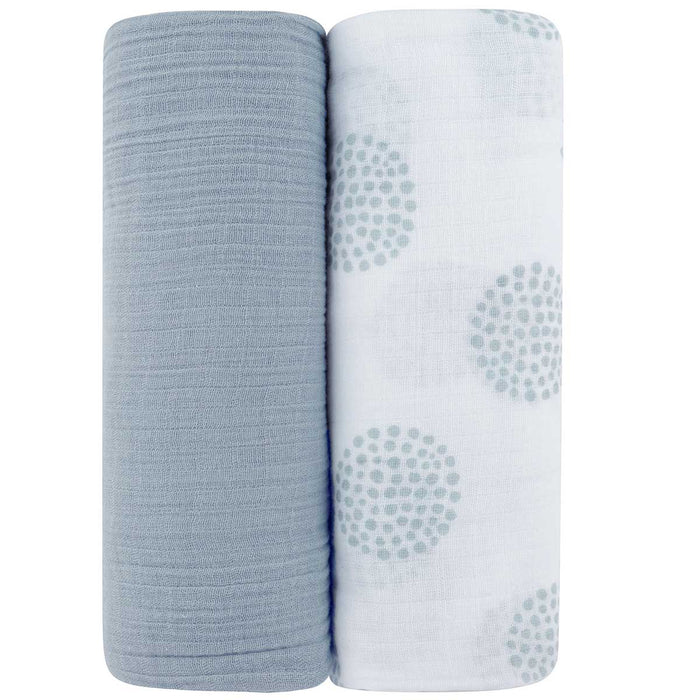 2 Pack Cotton Muslin Swaddle Blanket