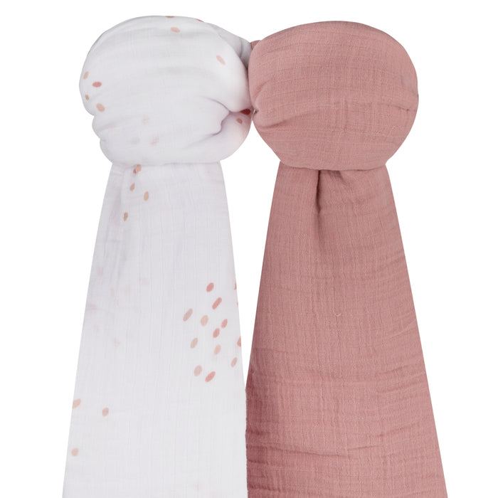2 Pack Cotton Muslin Swaddle Blanket