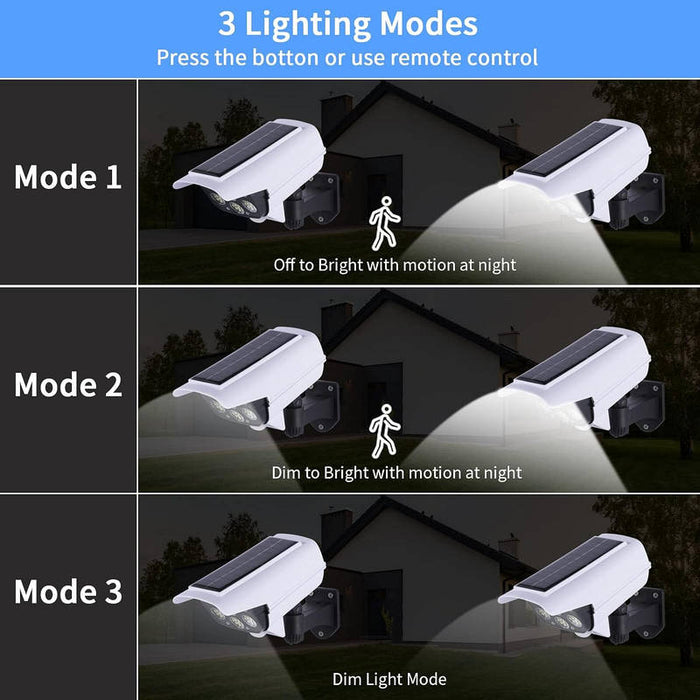 2 Pack Solar Motion Sensor Lights Outdoor, 77 LED Wireless Flood Security Spotlights for Yard, Garden, Driveway