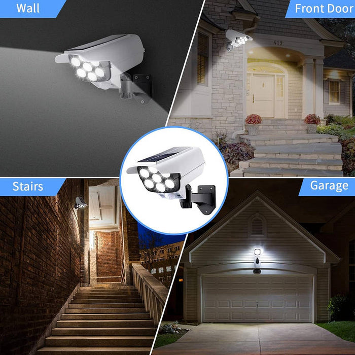 2 Pack Solar Motion Sensor Lights Outdoor, 77 LED Wireless Flood Security Spotlights for Yard, Garden, Driveway